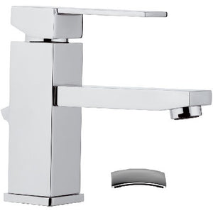 Miscelatore qubika per lavabo design moderno completo di piletta