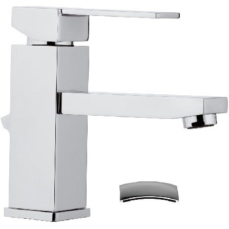 Miscelatore qubika per lavabo design moderno completo di piletta