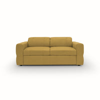 Kronos Divano con estraibile e poggiatesta reclinabili in morbida microfibra impermeabile T11 193 cm giallo