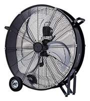 Melchioni Family Ventilatore industriale in metallo da 60 cm di diametro 2460IND interruttore maniglia e ruote 110W