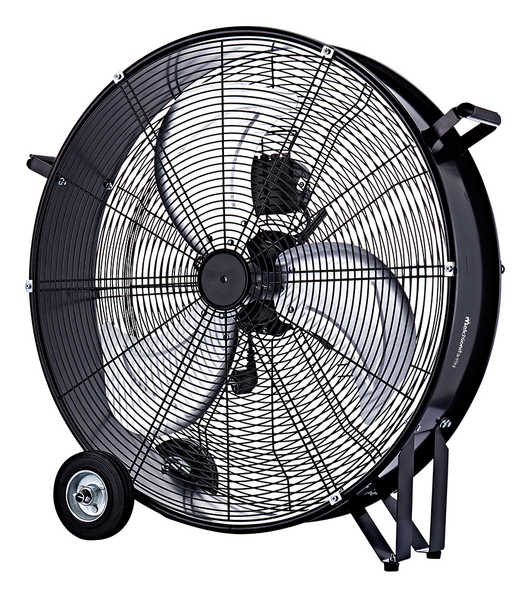 Melchioni Family Ventilatore industriale in metallo da 60 cm di diametro 2460IND interruttore maniglia e ruote 110W