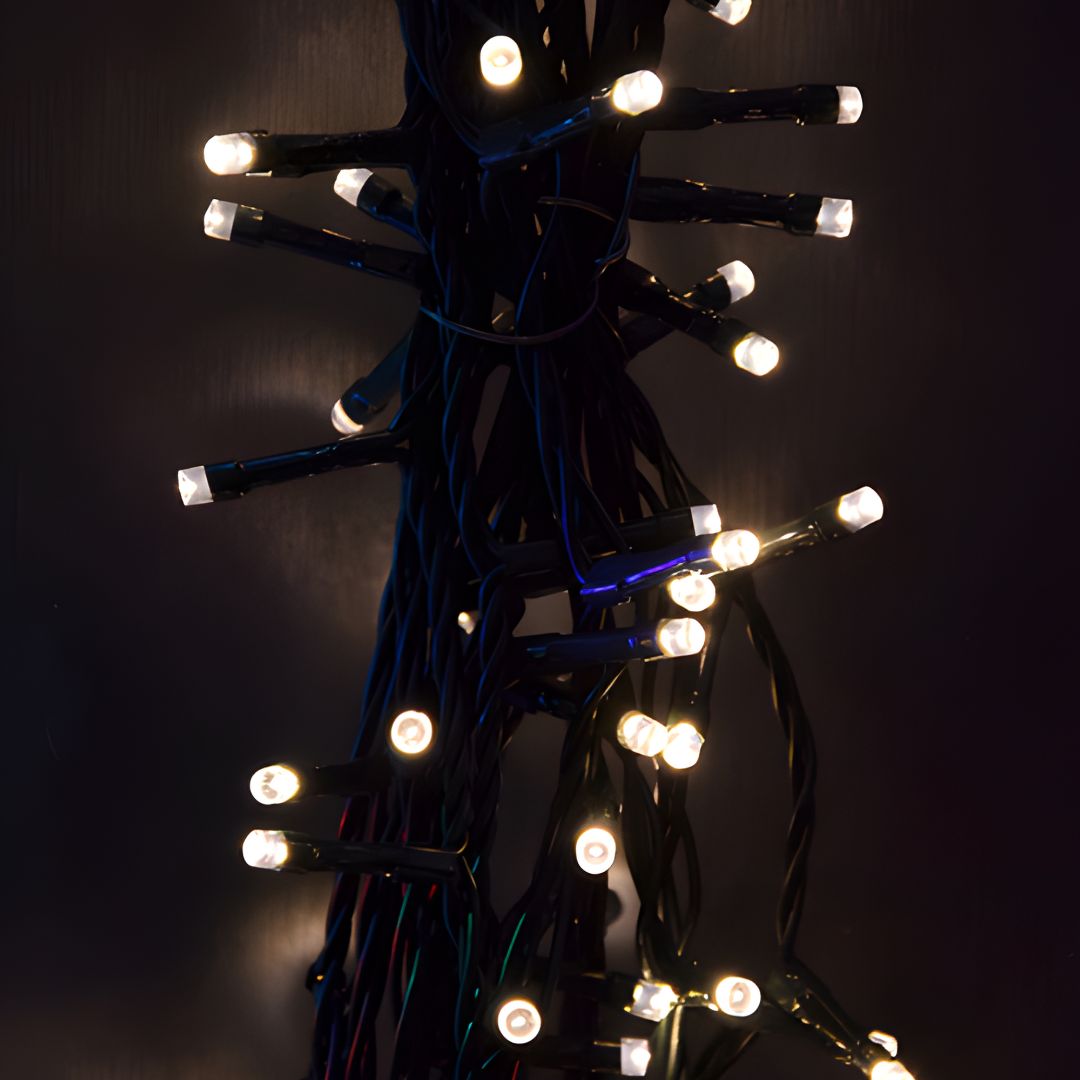 LUCI DI NATALE A LED 300LED BIANCO CALDO INTERNO ESTERNO IP44 8 GIOCHI DI LUCI CON MEMORIA