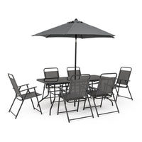 Set Arredo Giardino BIZZOTTO POMPEI Tavolo + 6 Sedie + Ombrellone