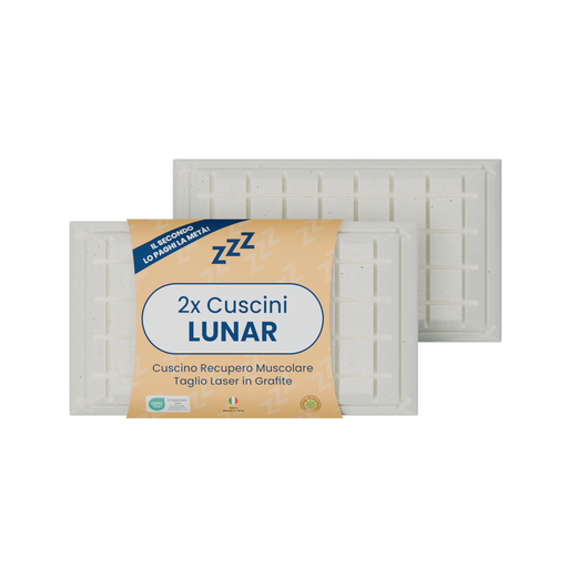 Coppia | Cuscino per recupero muscolare a taglio laser in grafite - Lunar - 72x42x16cm