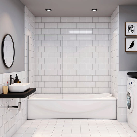 80x140 cm Sopravasca WALK IN Parete Fissa Doccia Per Vasca Pannello Singolo Vetro Temperato 6 mm Trasparente Anticalcare Cromato Lucido