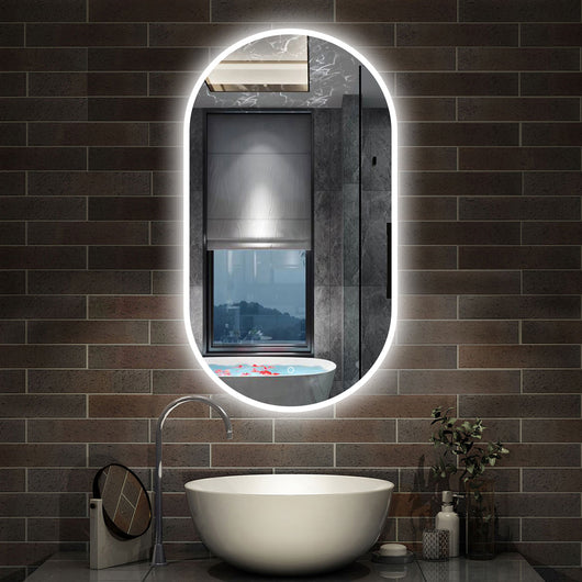 50 x 90 cm,AICA Specchio da Bagno LED con Luce,Regolabili,memoria, antiappannamento,CRI>90,autospegnimento