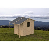 Casetta da giardino 4.6 m² in legno beige con bucher Habitat et Jardin