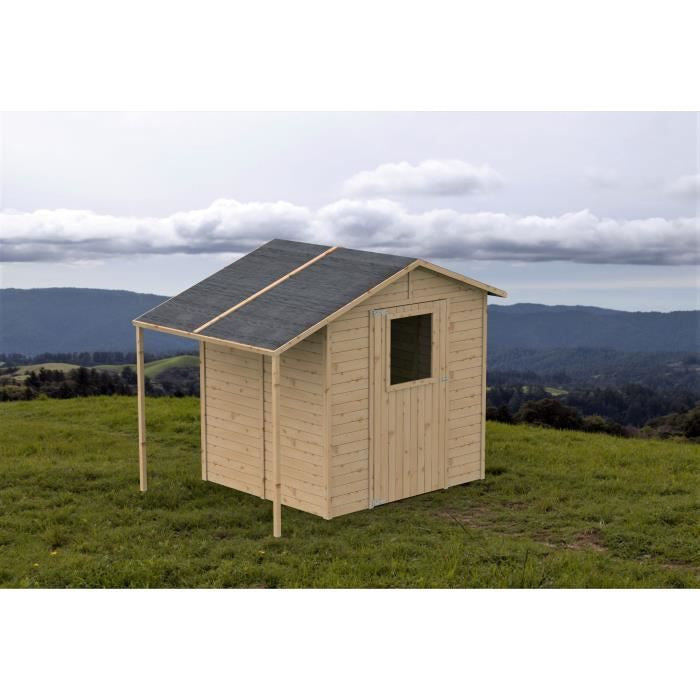 Casetta da giardino 4.6 m² in legno beige con bucher Habitat et Jardin