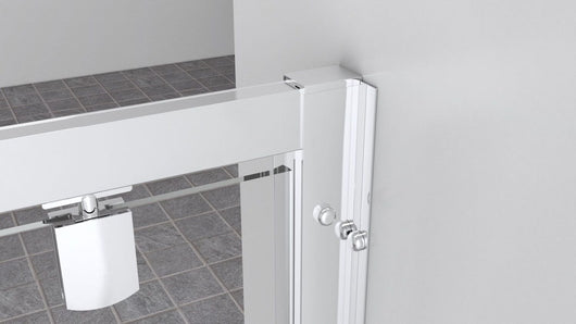 Box doccia nicchia 110 cm porta due battenti H195 cm GINA Cromato