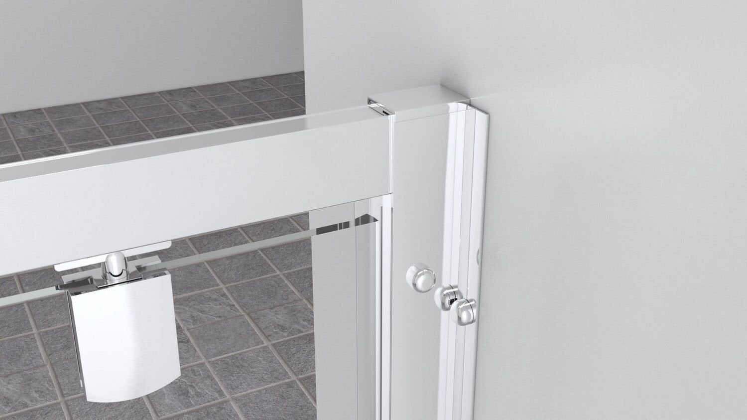 Box doccia nicchia 100 cm porta battente H195 cm GIULIA Cromato