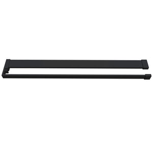 Mensola Doccia per Parete Doccia Walk in 80 cm Alluminio Nero Opaco Porta-asciugamani Adattabile Vetro da 8 mm
