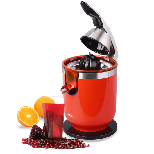 Spremiagrumi Elettrico a Leva SOGO 300W – Professionale per Agrumi e Melograno, Antigoccia, Filtro Inox, 600 ml