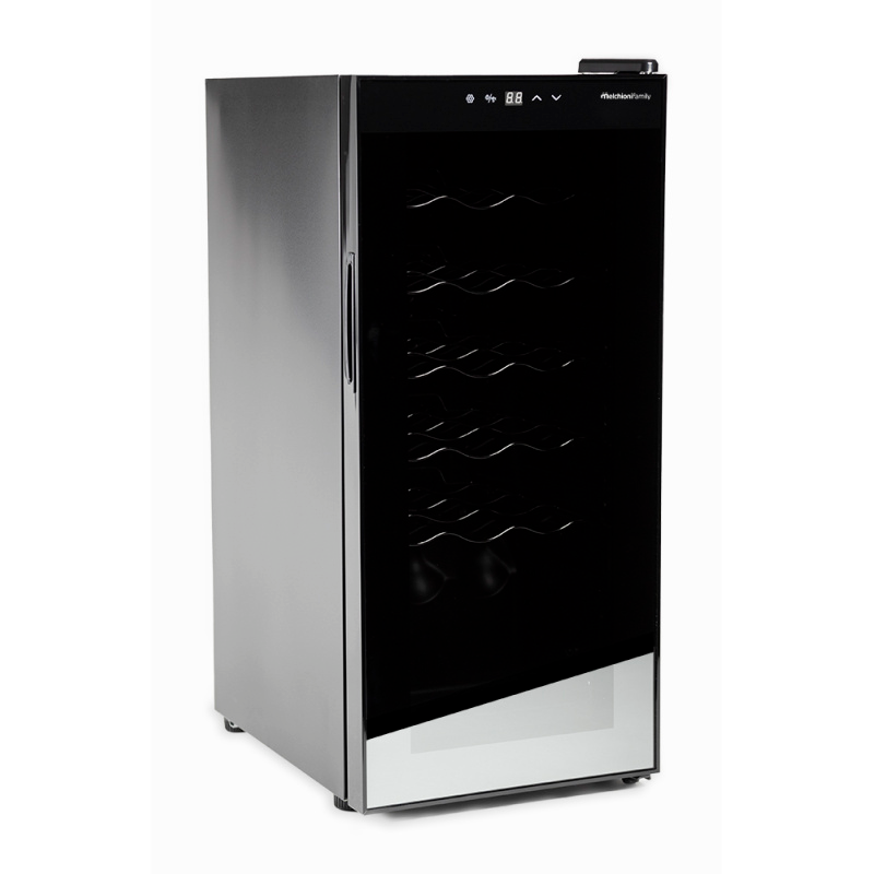 Melchioni Family Cantinetta Vino Refrigerata VERMENTINO 18C Capacità 18 Bottiglie 50 litri Temperatura Regolabile 5-18° con Compressore Porta Vetro Temperato e Filtro Anti UV