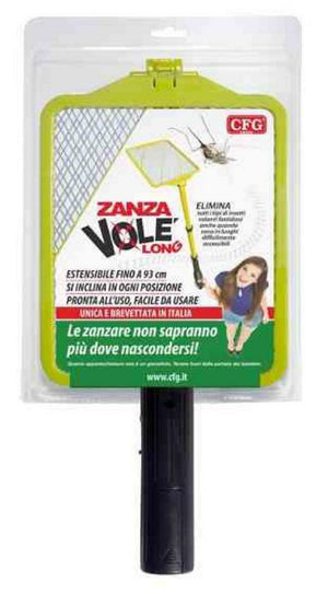 RACCHETTA PER ZANZARE FULMINA CFG ZANZA VOLE' LONG Z041 ZANZAVOLE' ESTENSIBILE