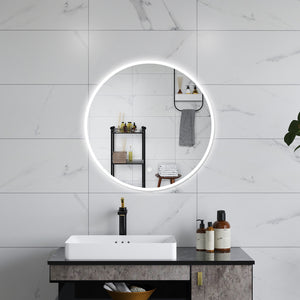 AICA Specchio da bagno 120 x 120 cm, 3 colori, antiappannamento, dimmerabile, interruttore touch, Funzione Memoria