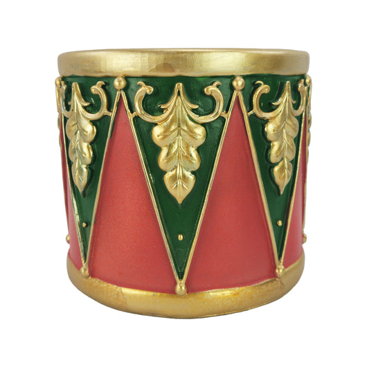 Vaso in ceramica Natalizio per interno a forma di tamburo