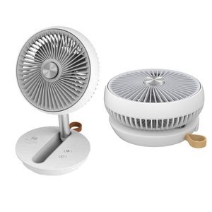 CFG Ventilatore da tavolo AIR STUDIO EV122 ricaricabile potente USB 4 velocità da scrivania silensioso compatto richiudibile ideale per uso domestico ufficio piccolo motore DC batteria al litio 4000 mAh