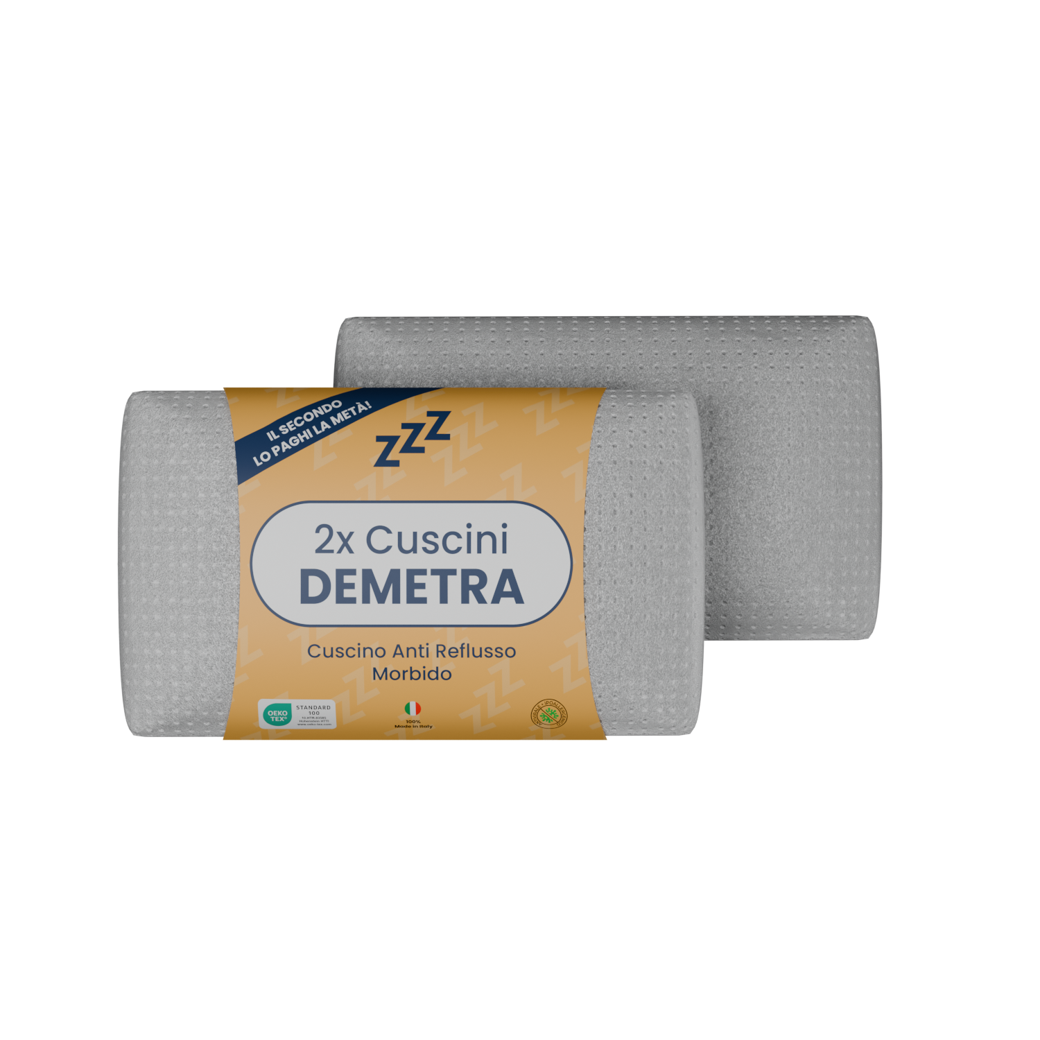 Coppia | Cuscino - Anti Reflusso-Morbido - Demetra - 72x42x16cm