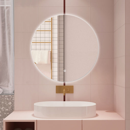 AICA Specchio da bagno 100 x 100 cm, antiappannamento, dimmerabile, interruttore touch, Funzione Memoria