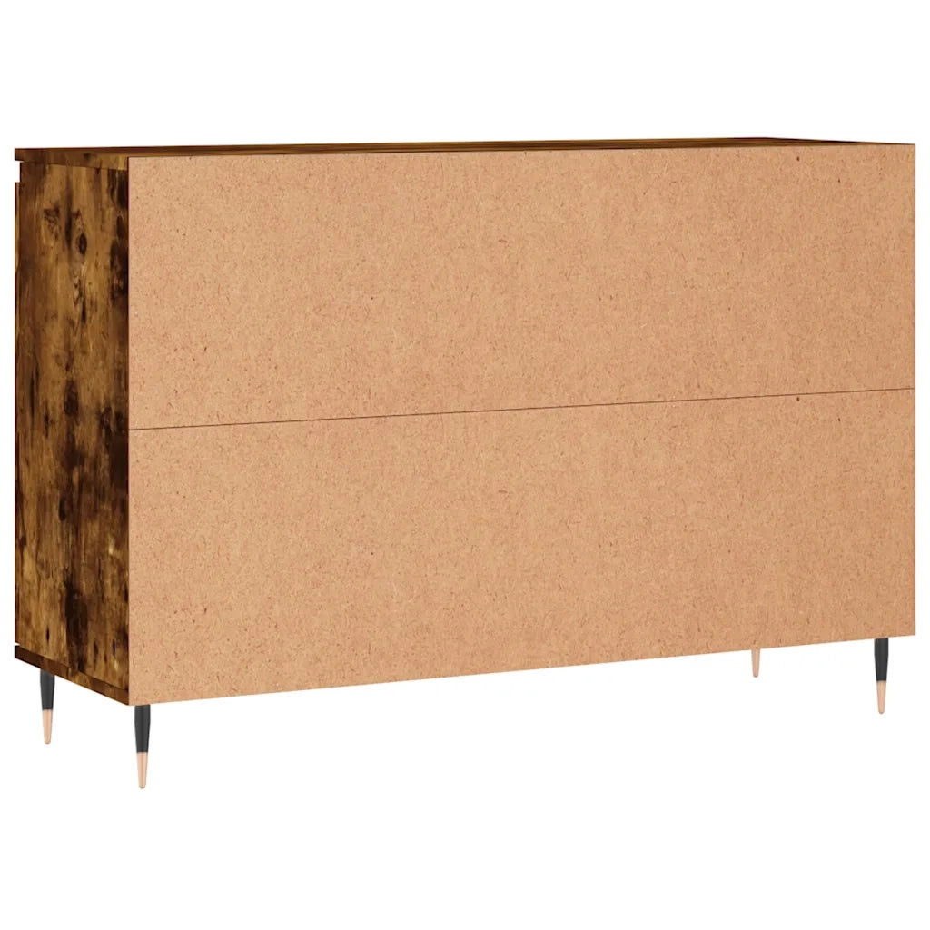 Credenza | Madia | Buffet da pranzo | Armadio da pranzo Rovere Fumo 101,5x35x70 cm in Legno Multistrato