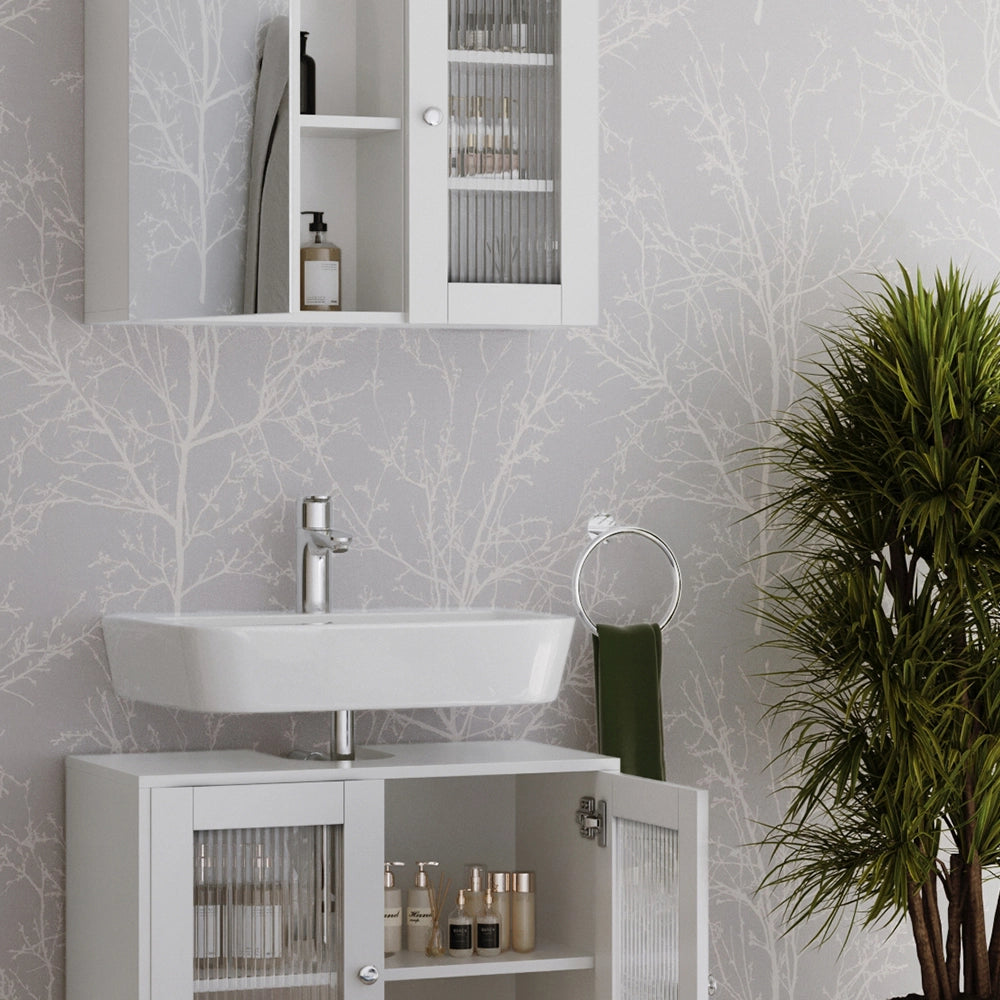 Vicco Set di mobili da bagno Bianco 2 parti