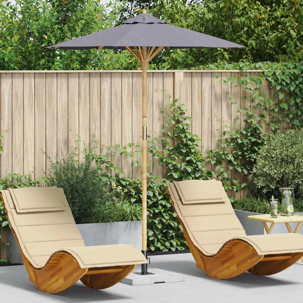 Ombrello da giardino Grigio scuro Ø 180 x 230 cm Bambù 4108085