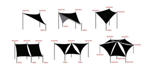 AIO FACTORY 4x3 m Vela ombreggiante Impermeabile Grigio Tenda da Giardino