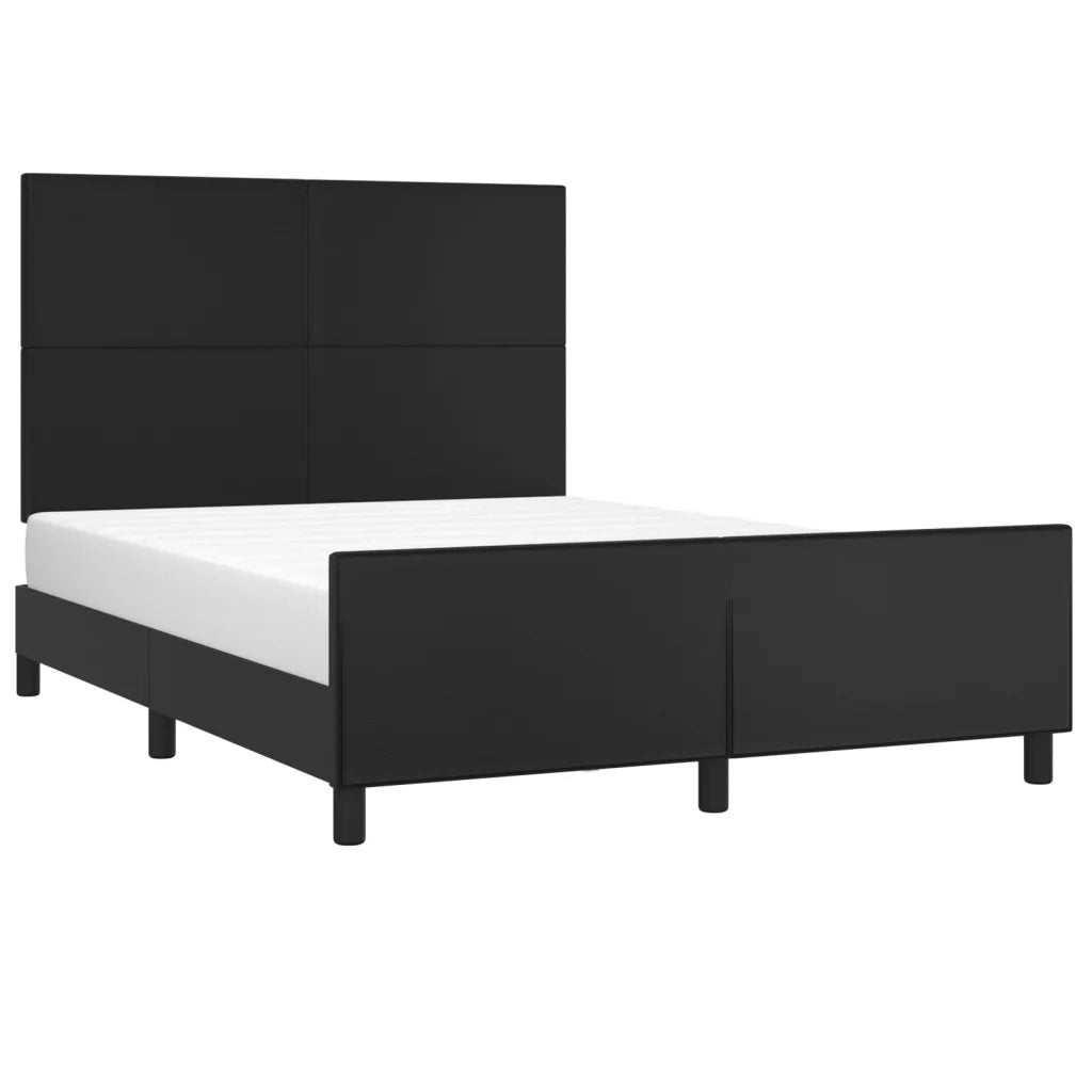 Giroletto con Testiera Nero 140x190 cm in Similpelle cod mxl 69342