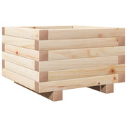 Fioriera | Cassetta per fiori | Vaso da Giardino 40x40x26,5 cm in Legno Massello di Pino