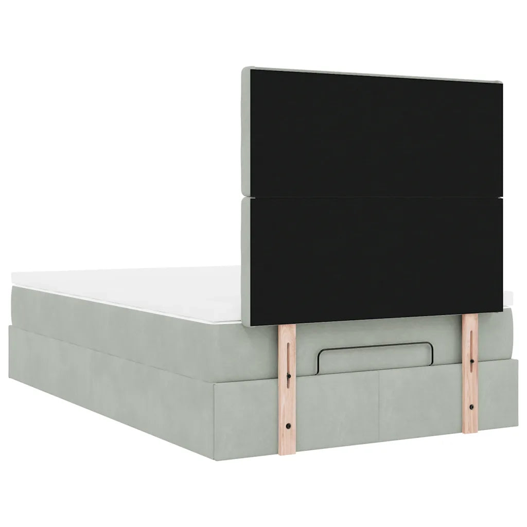 Struttura Letto Pouf con Materassi 120x200 cm Velluto 3314456