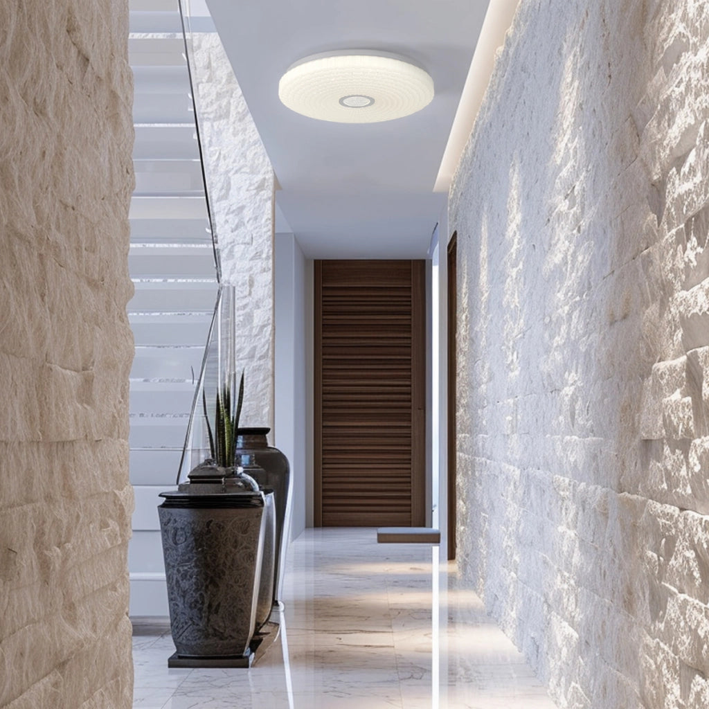 Plafoniera LED rotonda Ø26 bianca 12W 4000K Solaro stellare
