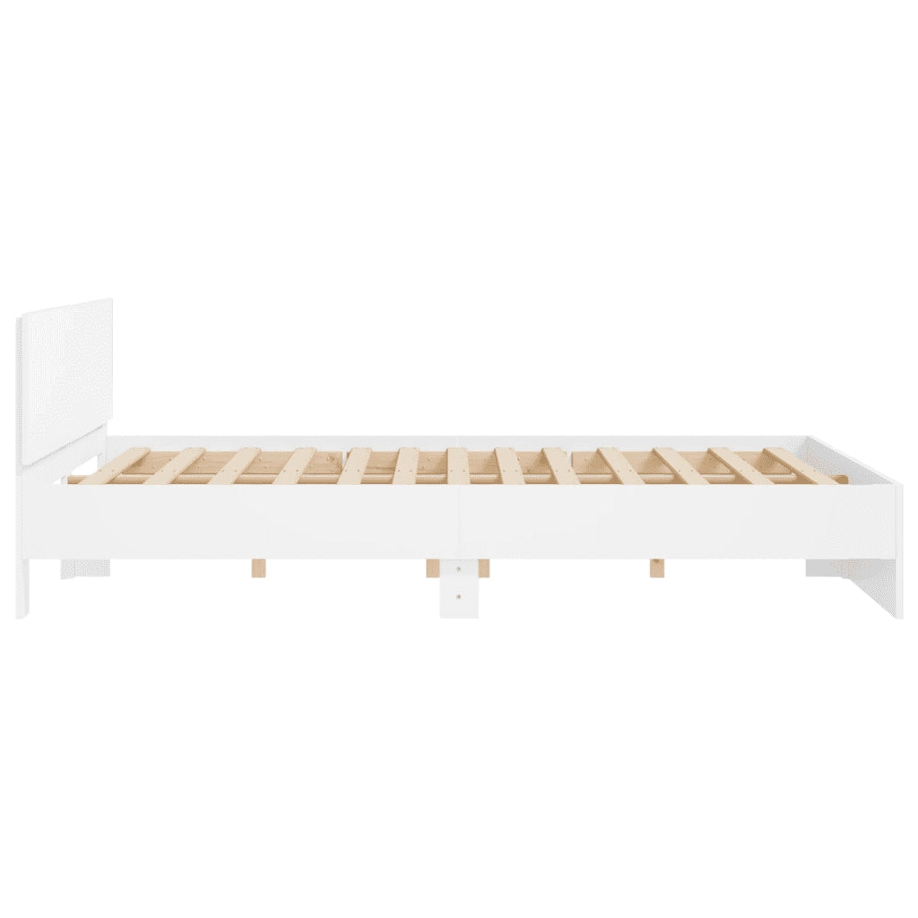 Giroletto con Testiera-Struttura Letto con testiera Bianco 180x200 cm
