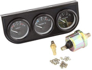Set di misurazione di olio e tensione - Nero - Contatore di acqua - Set di tre misuratori per auto e camion - Adatto per camion e trattori
