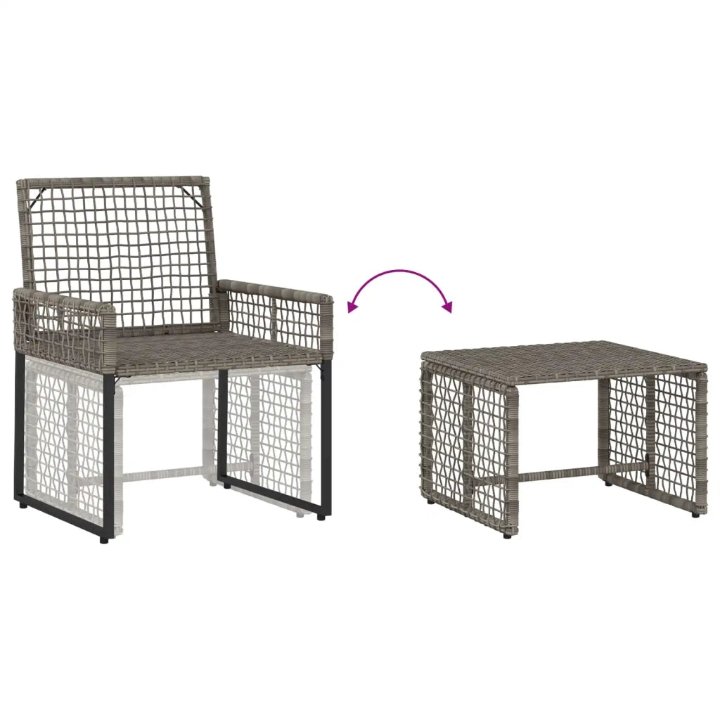 Set di Mobili da Esterno con cuscino 5 pcs Grigio 42025171
