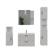 Vicco Set di mobili da bagno Bianco/bianco lucido 5 parti