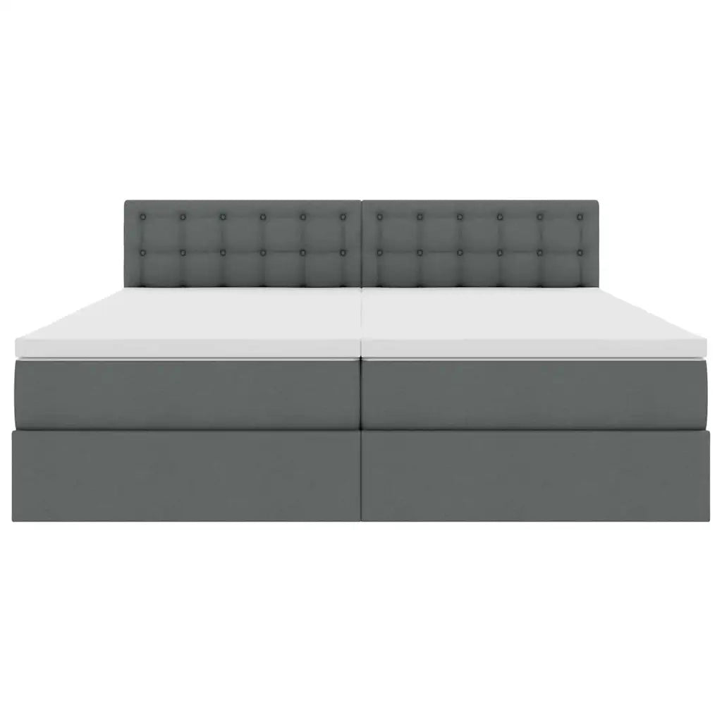 Letto con Contenitore Grigio scuro 180 x 200 cm Pelle Sintetica 3370950