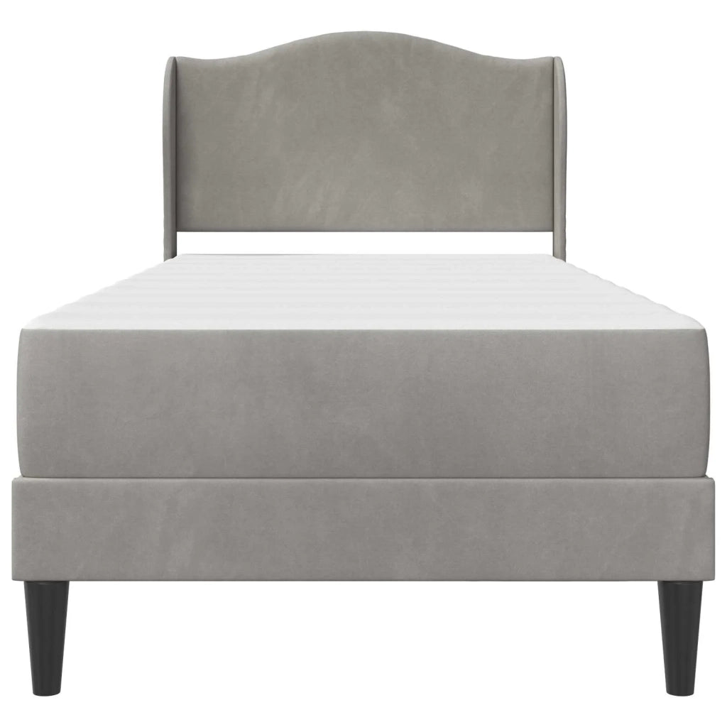 Struttura del letto Grigio Chiaro 100 x 200 cm Velluto
