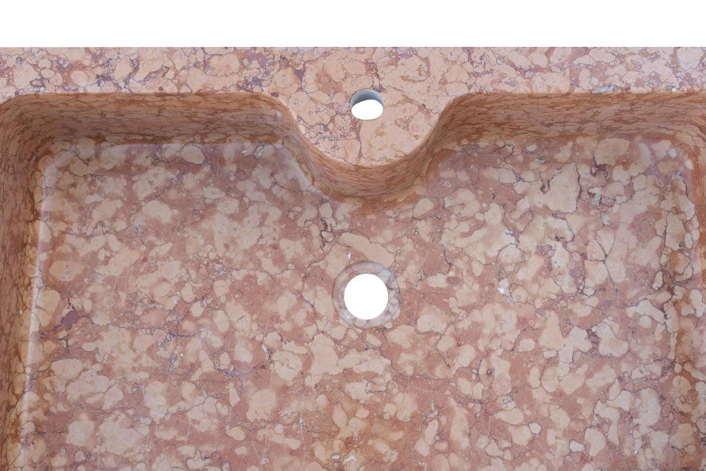 Biscottini Acquaio in marmo bianco L90xPR65xH19.5 cm Vasca realizzata completamente