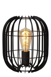 Lampada da tavolo Lucide Reda nera metallo E27 40W 26cm