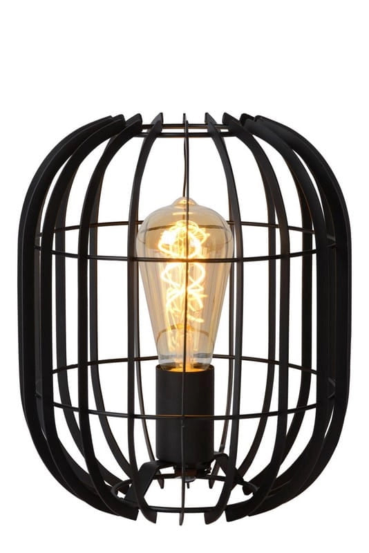 Lampada da tavolo Lucide Reda nera metallo E27 40W 26cm