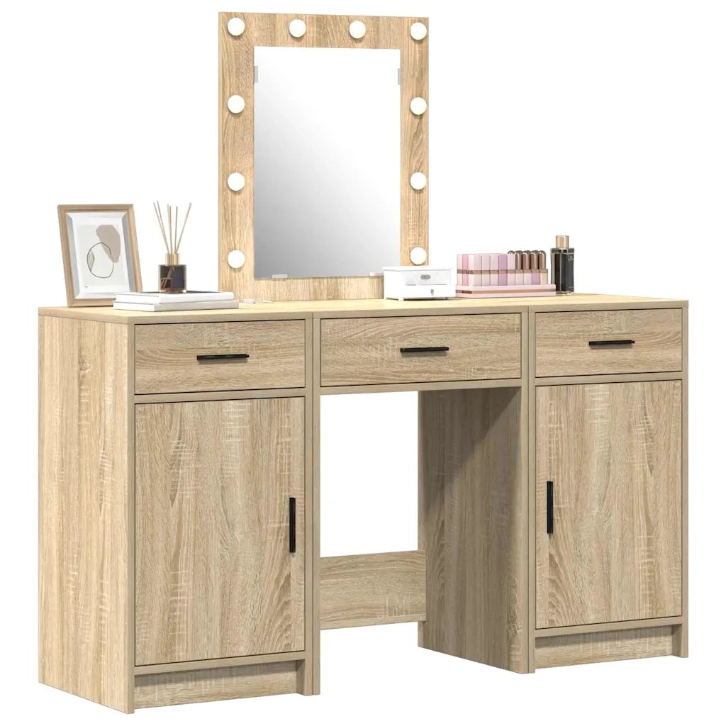 Toeletta | Tavolo da Trucco Marrone 50 x 41 x 135 cm Legno multistrato
