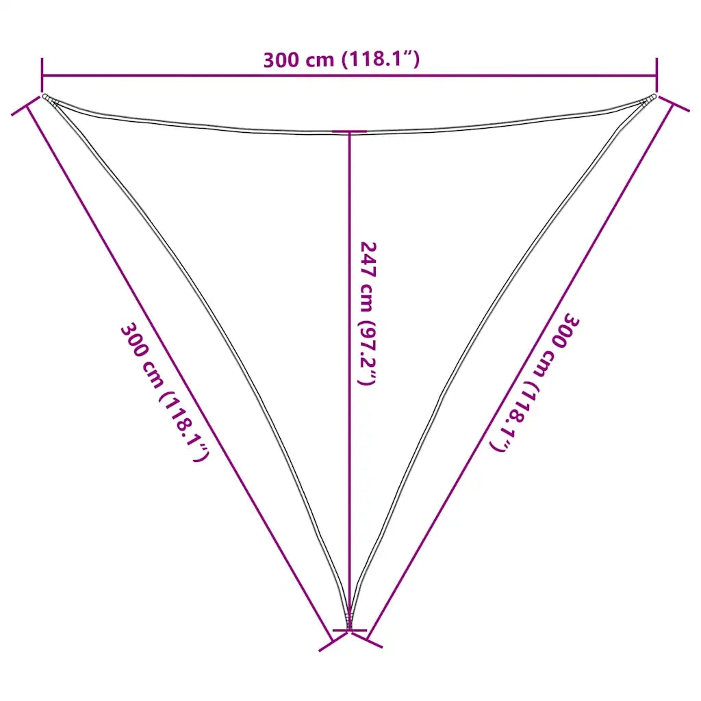 Vela Parasole 160 g/m² Rossa 3x3x3 m in HDPE 311637