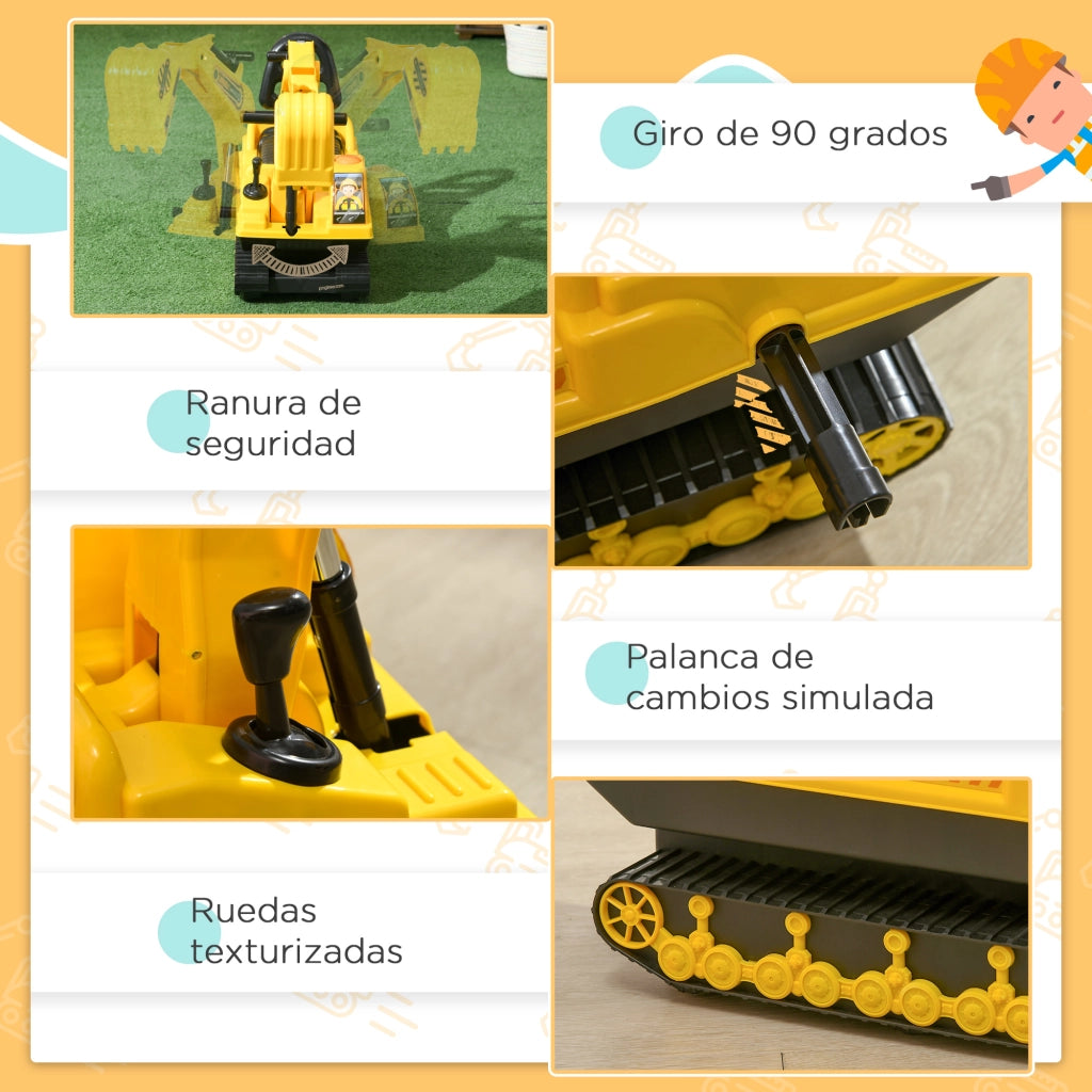 Correpasillos con Braccio Mobile e Sedile Contenitore ¨C zephmum ¨C Giallo 78x24x58,5 cm