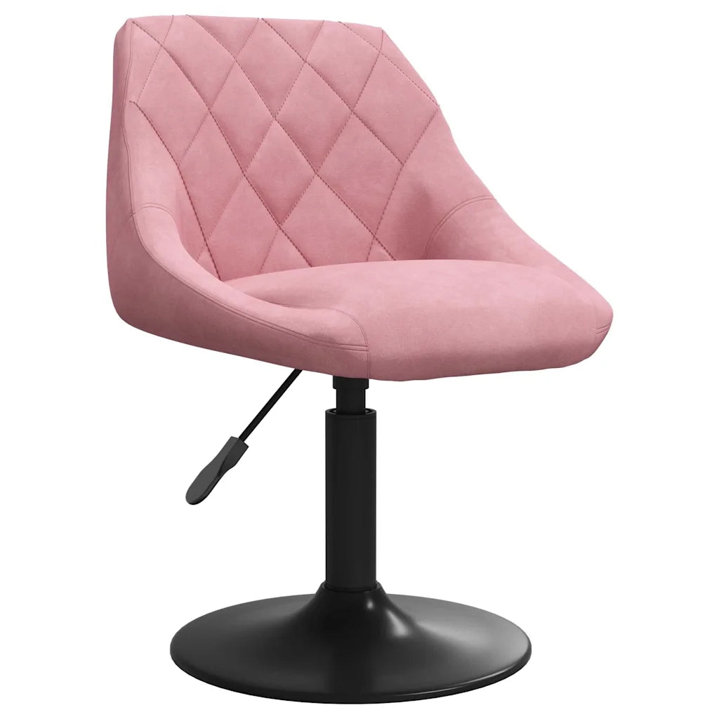 Sedie da Pranzo Girevoli 2 pz Rosa in Velluto