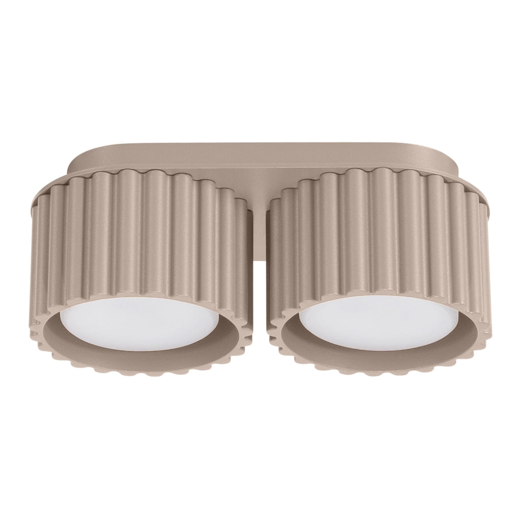Plafoniera ovale 21 cm taupe, 2xGX53 VISTAO Pure Lume