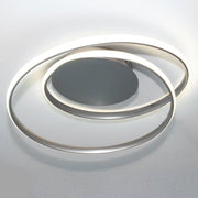 ODEON plafoniera moderna LED 38W cerchi luminosi lampada luce soffitto 4000K cucina camera letto 230V 44cm COLORE GRIGIO