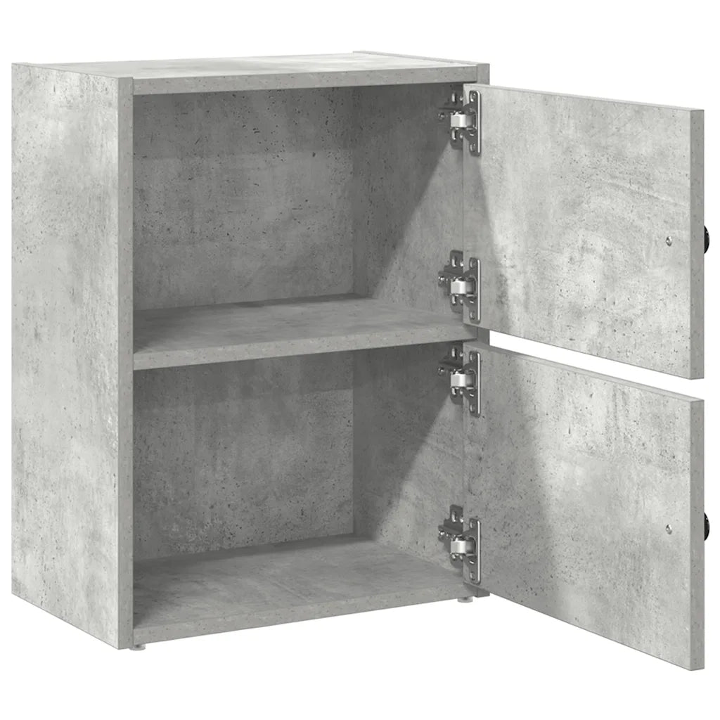 Libreria-Scaffale per Libri-Mobile di Stoccaggio Grigio Cemento 40x24x52 cm in Legno Multistrato