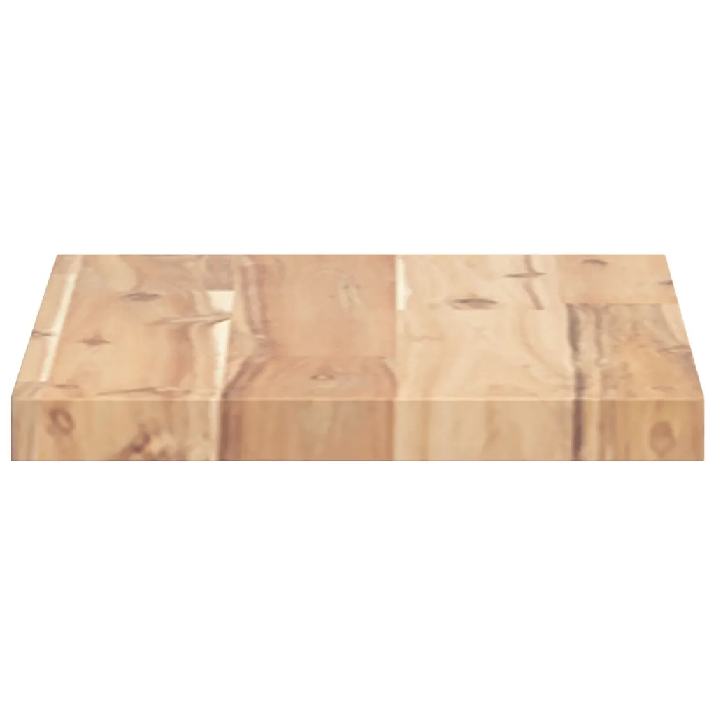 vidaXL Mensole da Parete 2 pz 60x20x2 cm Legno Acacia Non Trattato