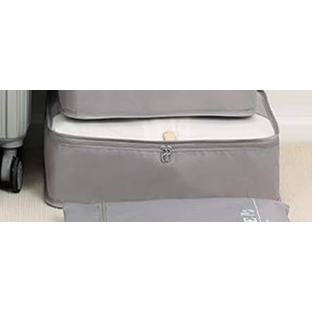 Trade Shop - Organizer Viaggio Impermeabile Borsa Organizzatore Valigia Casa Grigio 40x32x12cm 87713 -