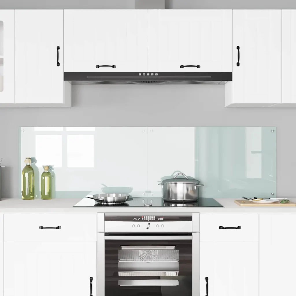 Schienale da cucina 2 pcs Bianco 90 x 50 cm vetro temperato 3415525
